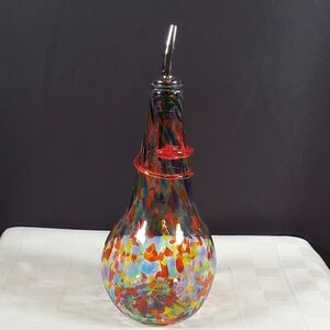 Blown Glass Olive Oil Decanter